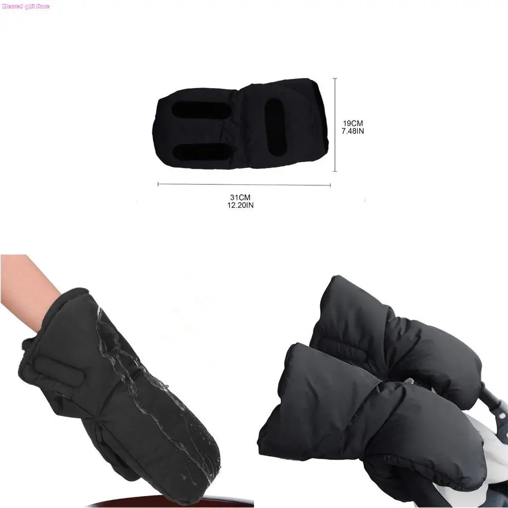 D0JC Durable Warm Muff Stroller Gloves for Extra Thick Waterproof Stroller Hand Muff