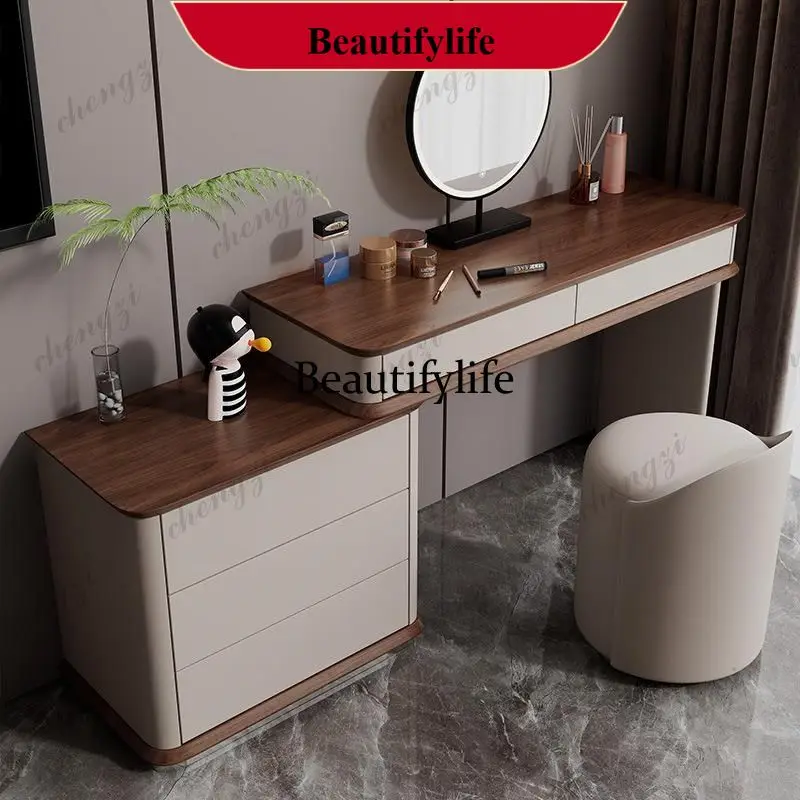 

G153 Italian Natural Dressing Table Luxury Modern Clothing Mirror Dressing Table White Drawers Coiffeuse De Chambre Organizer Ma