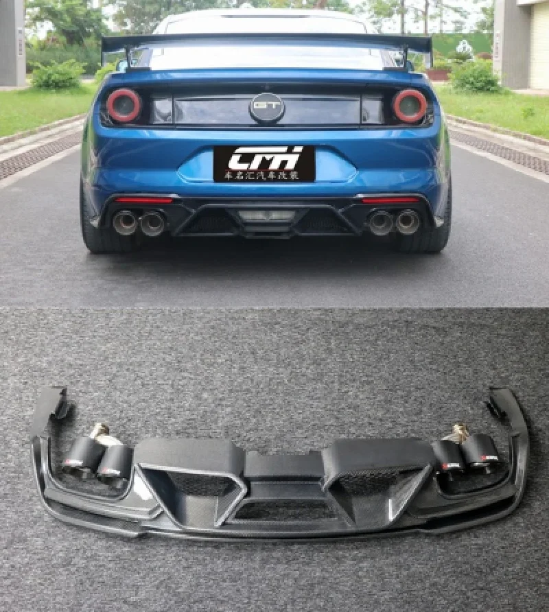 

Для Ford Mustang 2015 2016 2017 GT500 стиль высокое качество реальное углеродное волокно автомобиль диффузор, губа на задний бампер