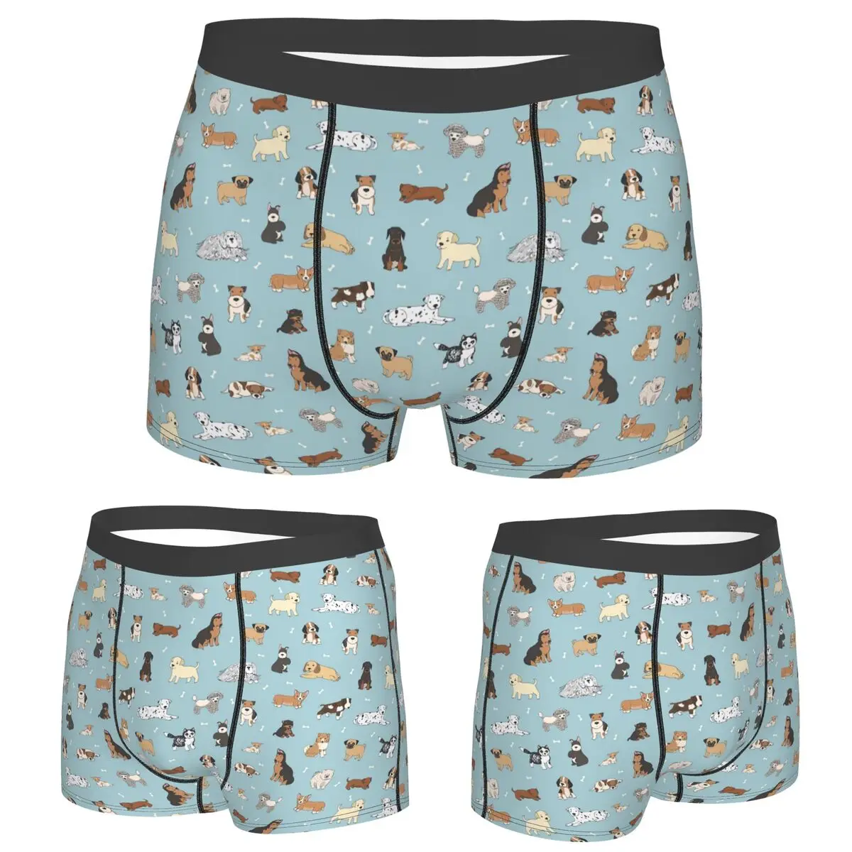 

Boxer Underpants Shorts Puppy Dog Panties Men Breathable Underwear for Homme Man Boyfriend Gifts