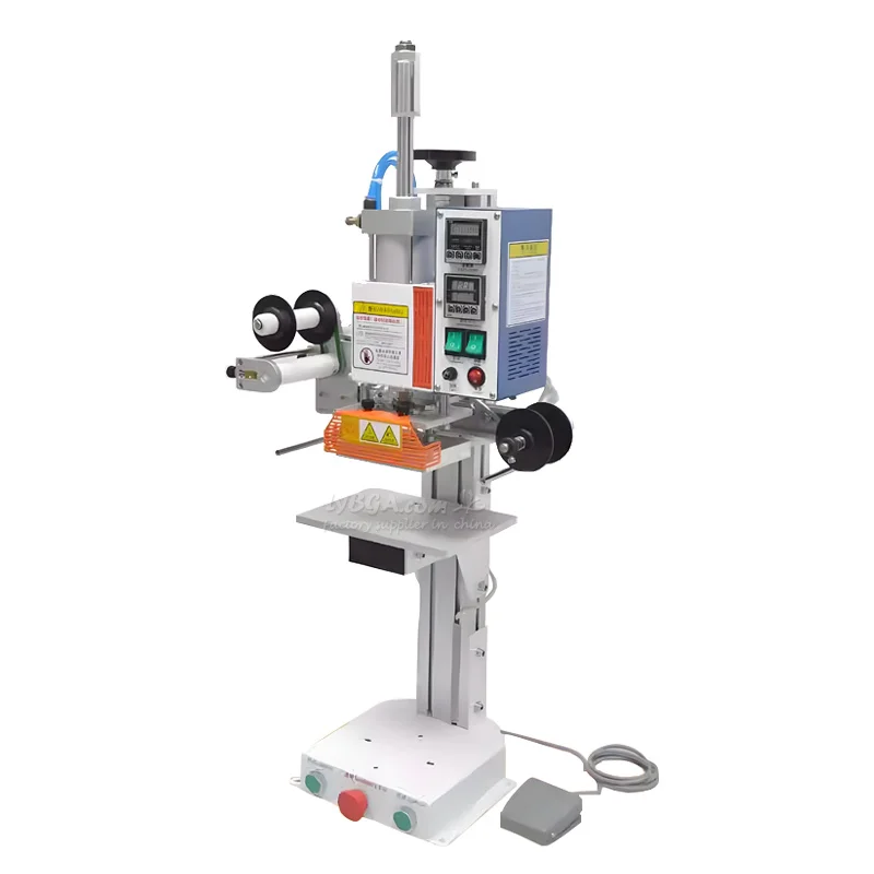 Pneumatic Hot Stamping Atic Embossing Machine with Hot Stamping Foil Gilded Paper HS Foil For PVC Leather Plastic Basket