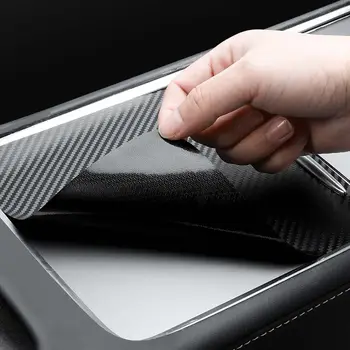 Pro Tesla Model 3 Y 2021-2023 nálepka na středovou konzolu, dřevěná fólie, uhlíková fólie, kryt centrálního ovládání, příslušenství do interiéru vozu 10 nejlepší prodej Příslušenství Tesly - №10