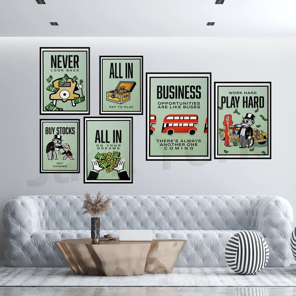 All In -Pay To Play |Bet On Yourself |Success Is Never Owned |Speed Wins |Tunnel Vision |Never Look Back|Motivational Art Print