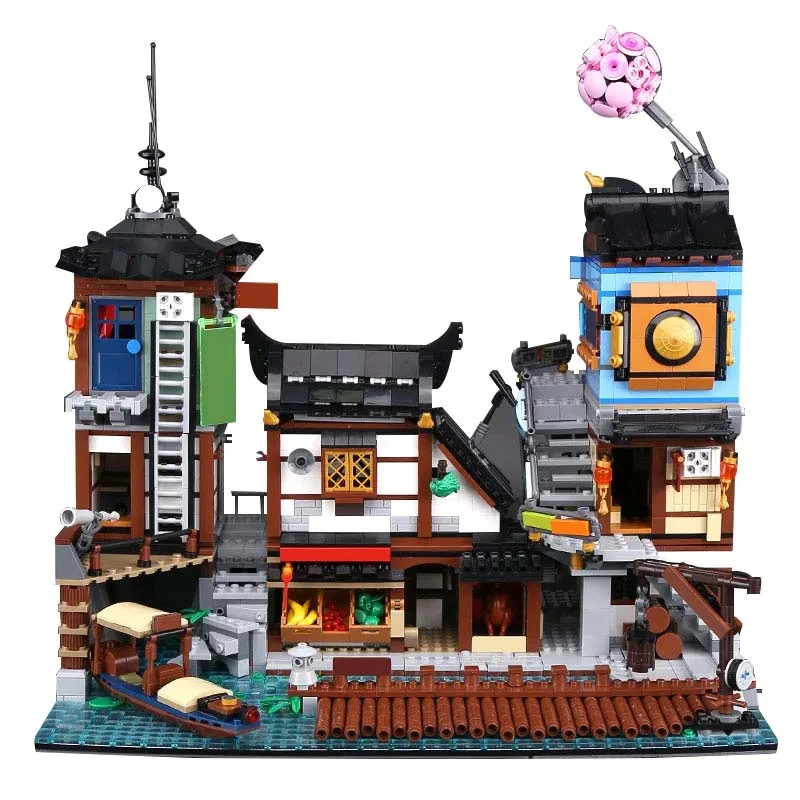 

3976PCS Ninja Dock Building Block Model Huge Difficult Building Blocks Boy & Girl Puzzle Building Blocks Birthday Toy Gifts