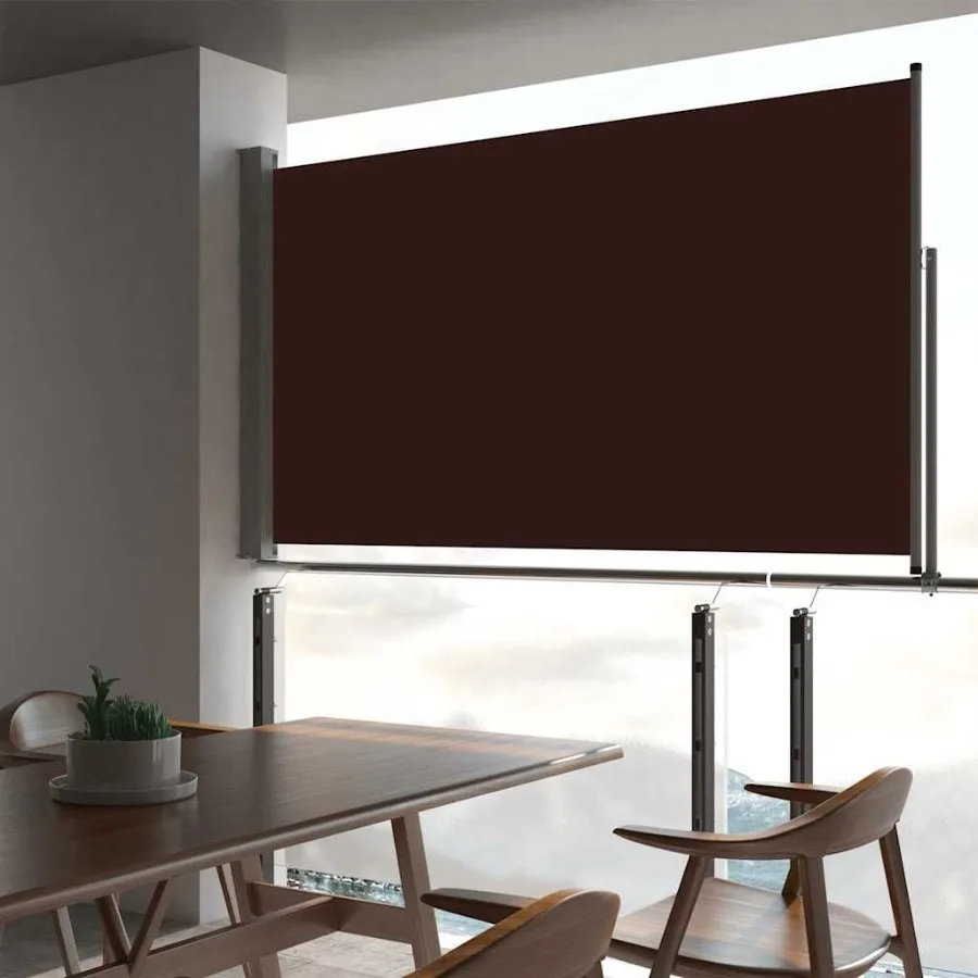 

Side Awning Brown Polyester 55.1 x 118.1 in Retractable Awnings