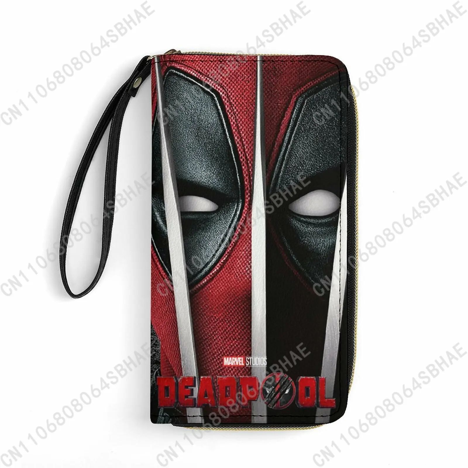 

Marvel Deadpool Custom PU Leather Wallet Rope Handle Small Portable Card Holder Men Women Purse Gift Friend Parents Cosplay