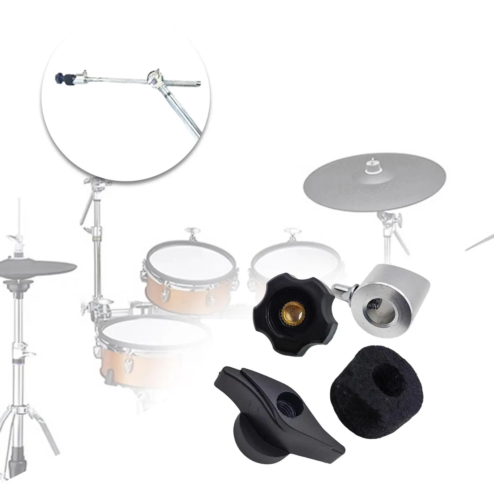4 قطع طبل الصنج المشبك مجموعة الصنج حامل قرع أداة الملحقات الصنج جبل كيت