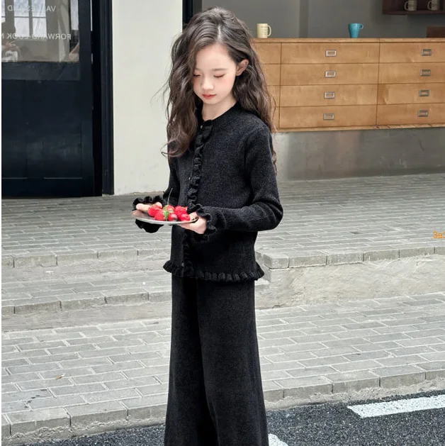 autumn-kids-girls-2pcs-sets-children-girls-long-sleeve-sweater-teenager-girls-straight-leg-pant-junior-girls-knitted-outfit