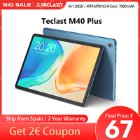 Teclast M40 Plus tablet, 10.1 inch, Android 12 OS, 8GB RAM, ROM 128GB, 1920x1200, MT8183 CPU, 8 core, Mali G72 GPU, 7000mAh, support Parental Control, GPS, type C, miniature SD card slot