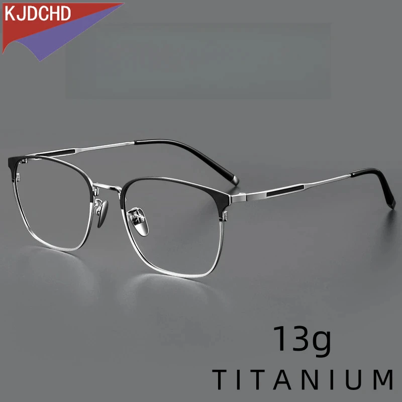 

KJDCHD Fashion Plus Size Glasses 2025 Retro Business Eyewear Comfortable Optical Prescription Eyeglasses Frame for Men ST9976