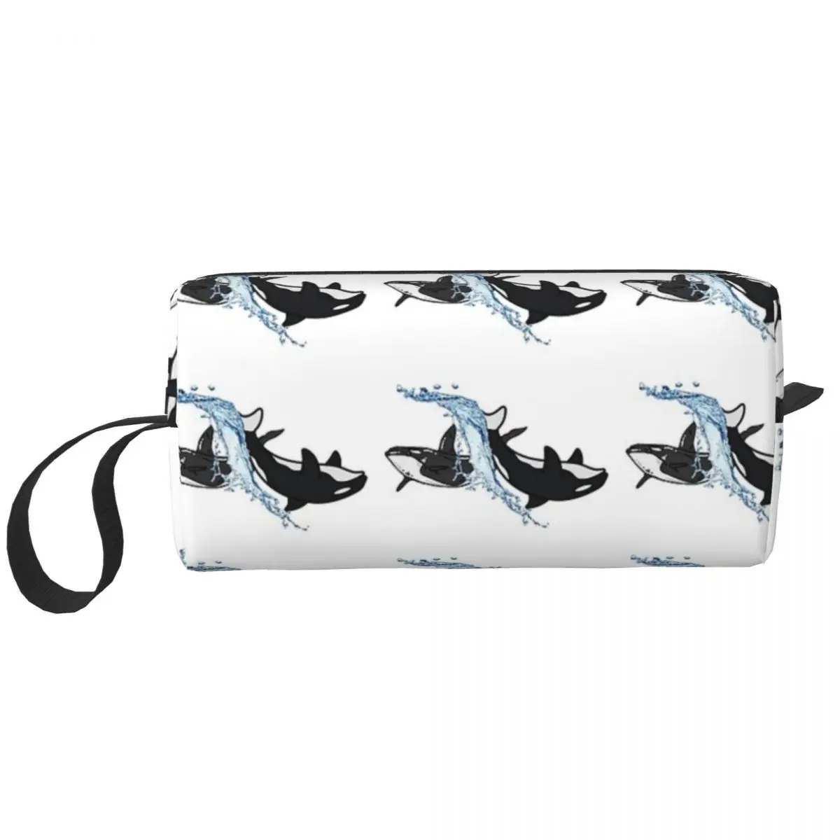 Orca Whale Makeup Bag Cosmetic Organizer Storage Dopp Kit Toiletry Cosmetic Bag for Women Beauty Travel Pencil Case