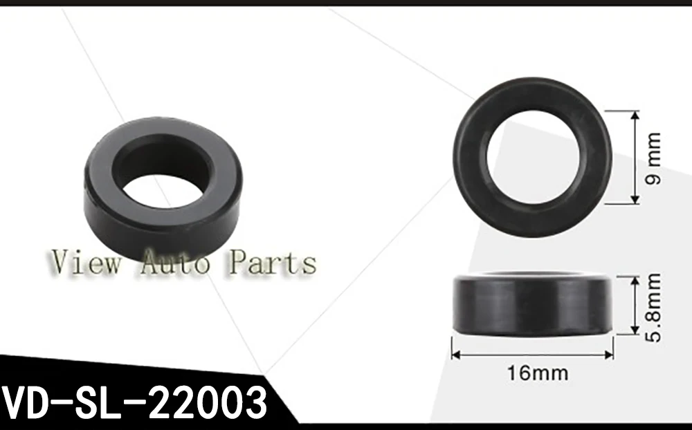 Free Shipping 100 pcs Fuel Injector Rubber seal orings Fit for Toyota Car  for 195500302 16*9*5.8mm VD-SL-22003