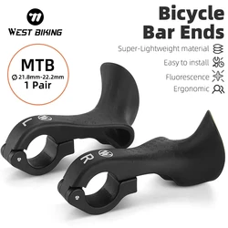 WEST BIKING MTB Bicycle Handlebar Bar Ends Ultralight Mountain Bike Grip Handle Bar Ends Cycling Handlebar Accessories 1 Pair