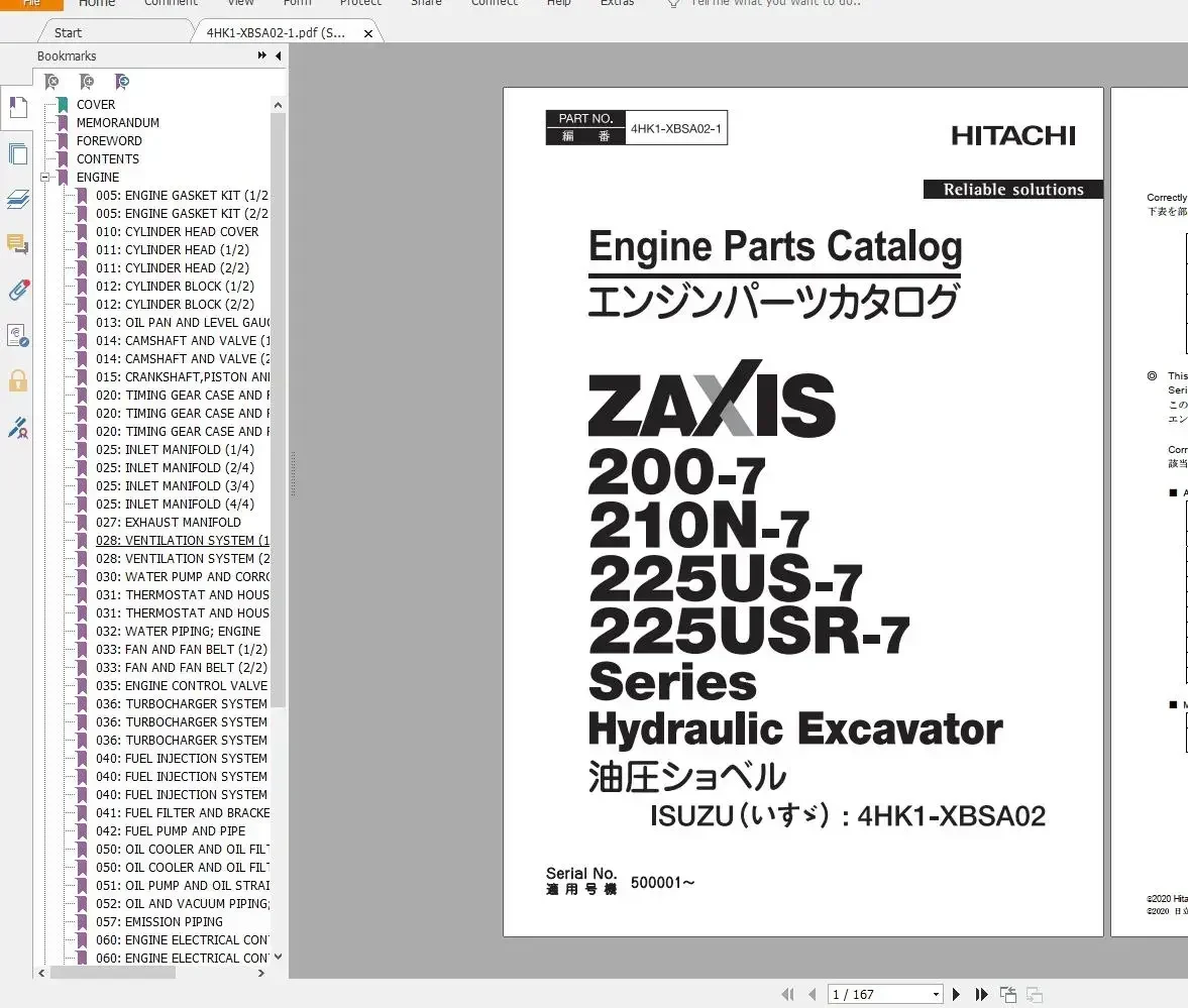 

TruckEPC3 Hitachi Excavator ZX Updated 2021 11.4GB Technical Manual, Part Catalog, Workshop Manual, Circuit Diagram