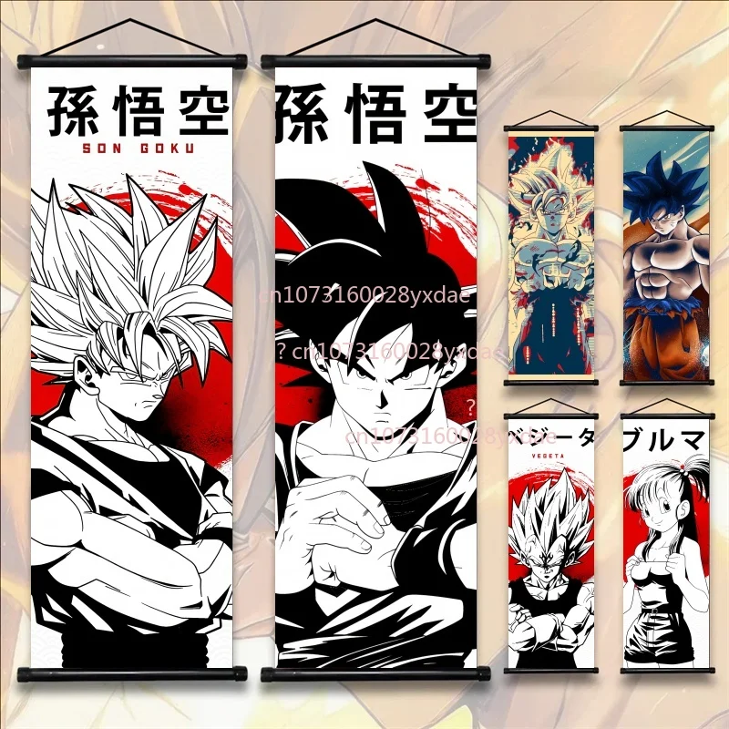 

Anime Goku Black Dragon Ball Z Poster Japanese Canvas Print Hanging Painting Wall Art Scrolls Picture Home Decoration Room Mural