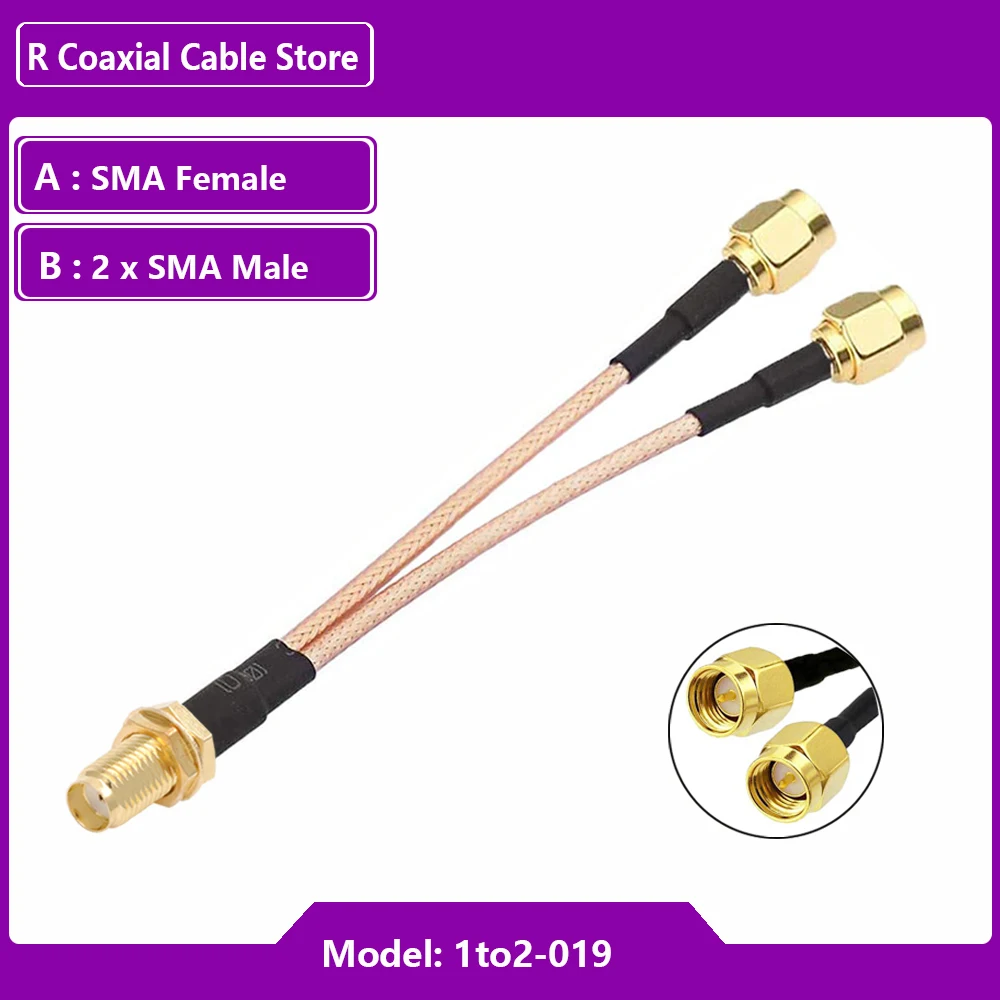 RP SMA żeńskie do 2xsma męskie złącze przedłużające antenę rozdzielacz kabla typu RG316 do HUAWEI ZTE 3G 4G 5G Modem