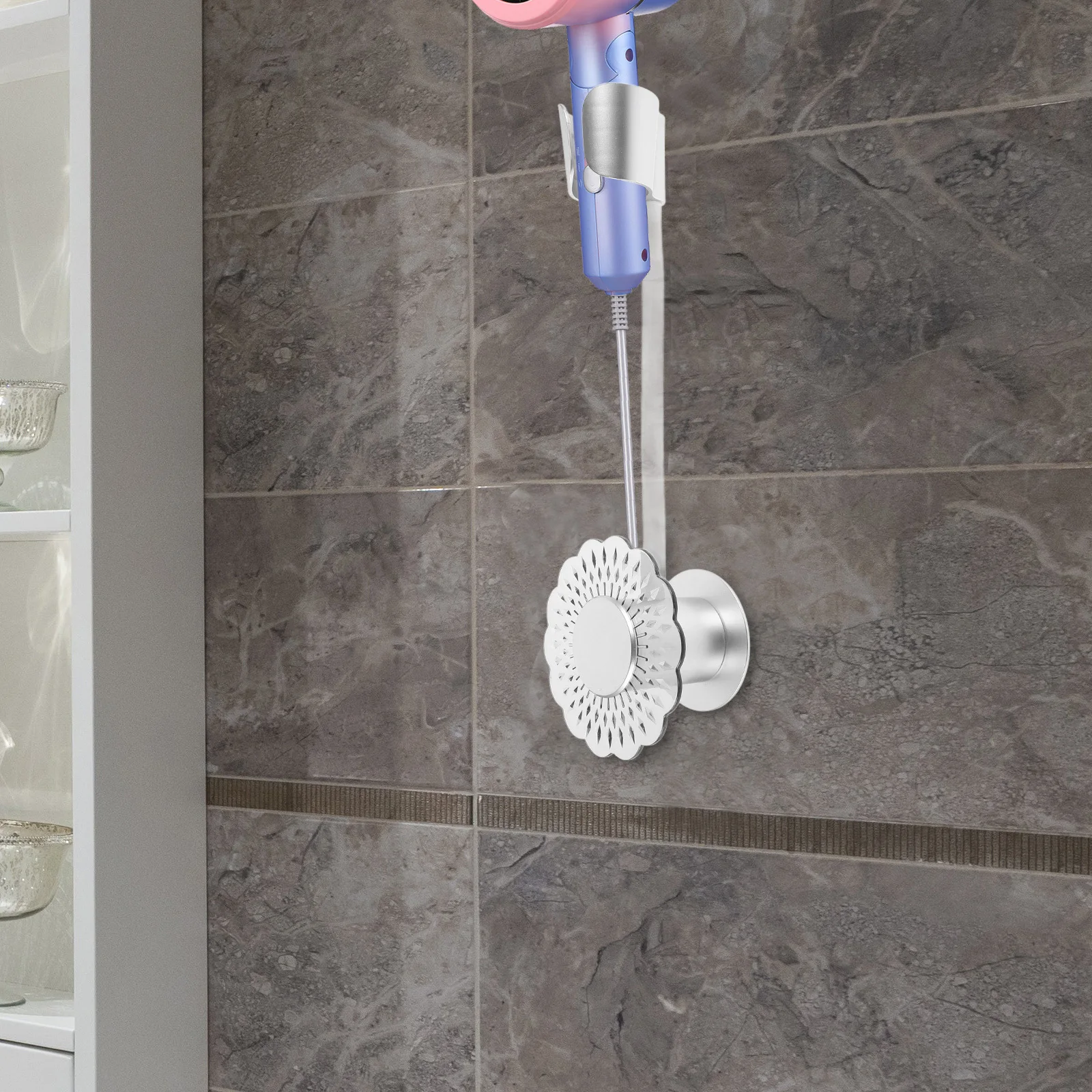 Fönständer mit verstellbarem Winkel, bodenstehender Haartrocknerhalter, stabile Kunststoffkonstruktion für das tägliche Haartrocknen