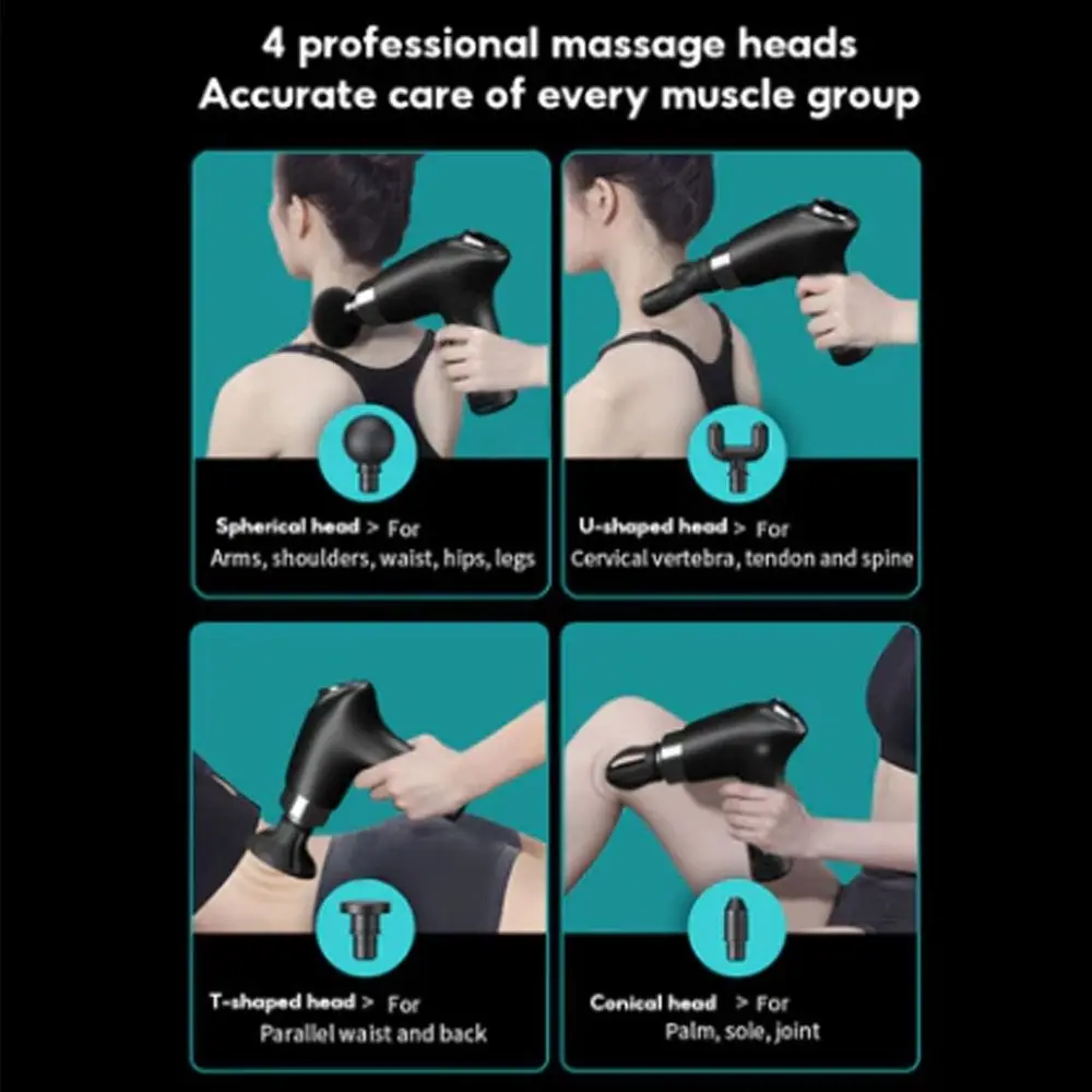 High-Frequency Vibration Waist Massager Fast Recovery Ultra-Quiet Operation Deep Tissue Percussion Massager