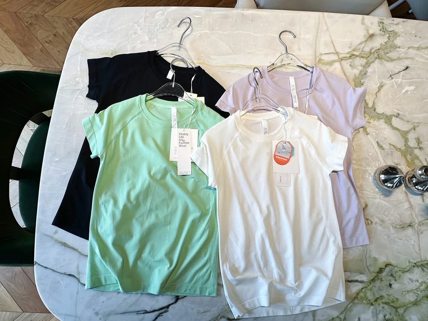 Slim Fit Ice Silk Protection solaire ort Sve T-shirt femme rond Ne Running Qui Dry Yoga Fitn haut de sport