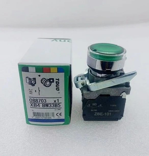 

Brand New Original XB4-BW3462 XB4-BW33B5 with light self reset button switch, red with 1 normally closed Fast delivery