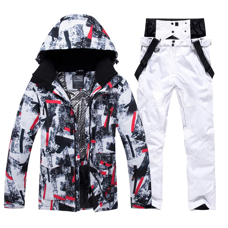 

-30 ℃ men and women Ski suit set Suitable for outdoor and indoor skiing activities Windproof, snowproof, warm and breathable