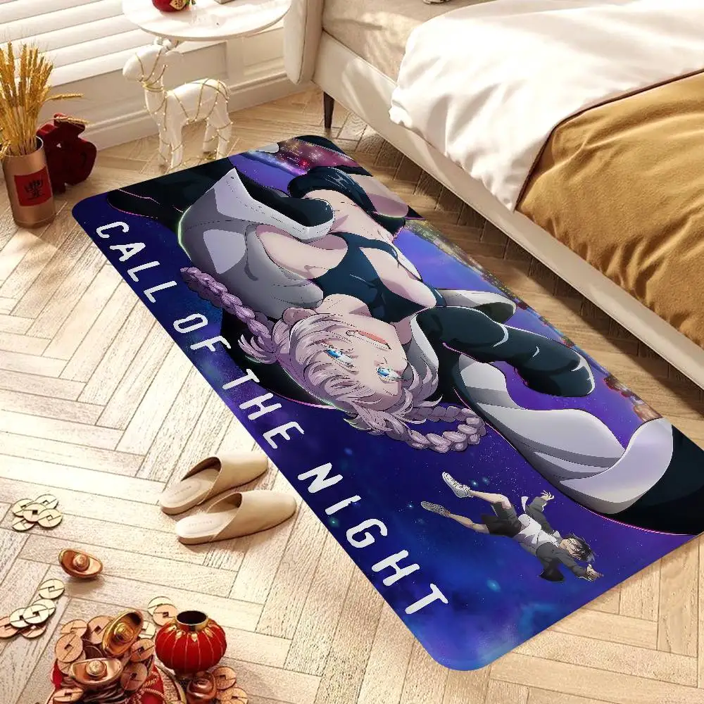 Call Night Nanakusa Nazuna Entrance Door Mat Washable Non-Slip Living Room Sofa Chairs Area Mat Kitchen Welcome Doormat