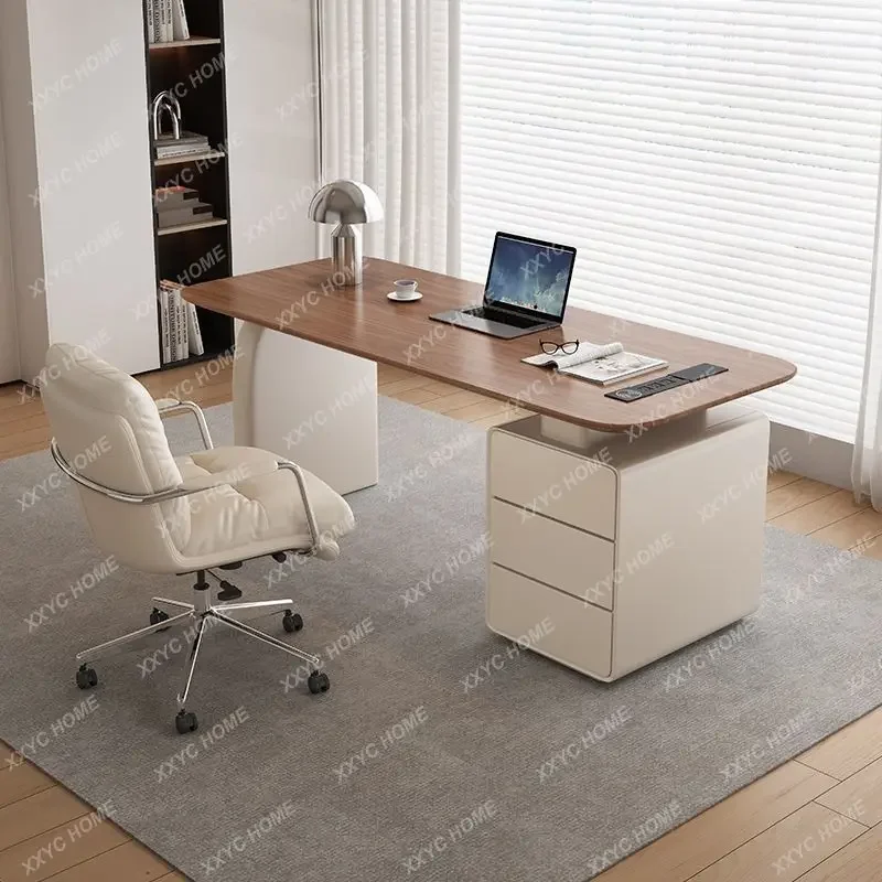 L Solid Wood Small Apartment Modern High-end Home Study Computer Desk  Model