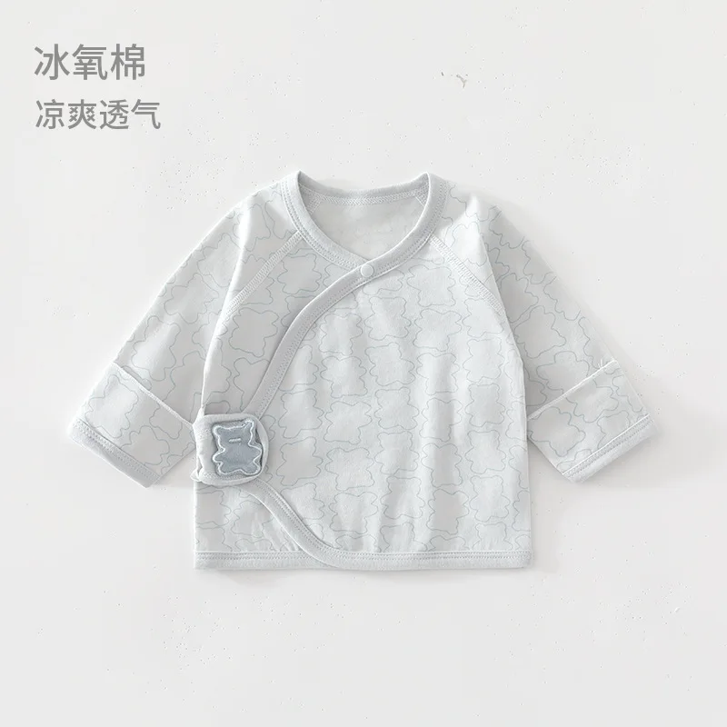 Baby Half Back Top Newborn Baby Monk Clothes Summer Boneless Ice Oxygen Cotton Thin Newborn Pajamas Full Moon Air Conditioning