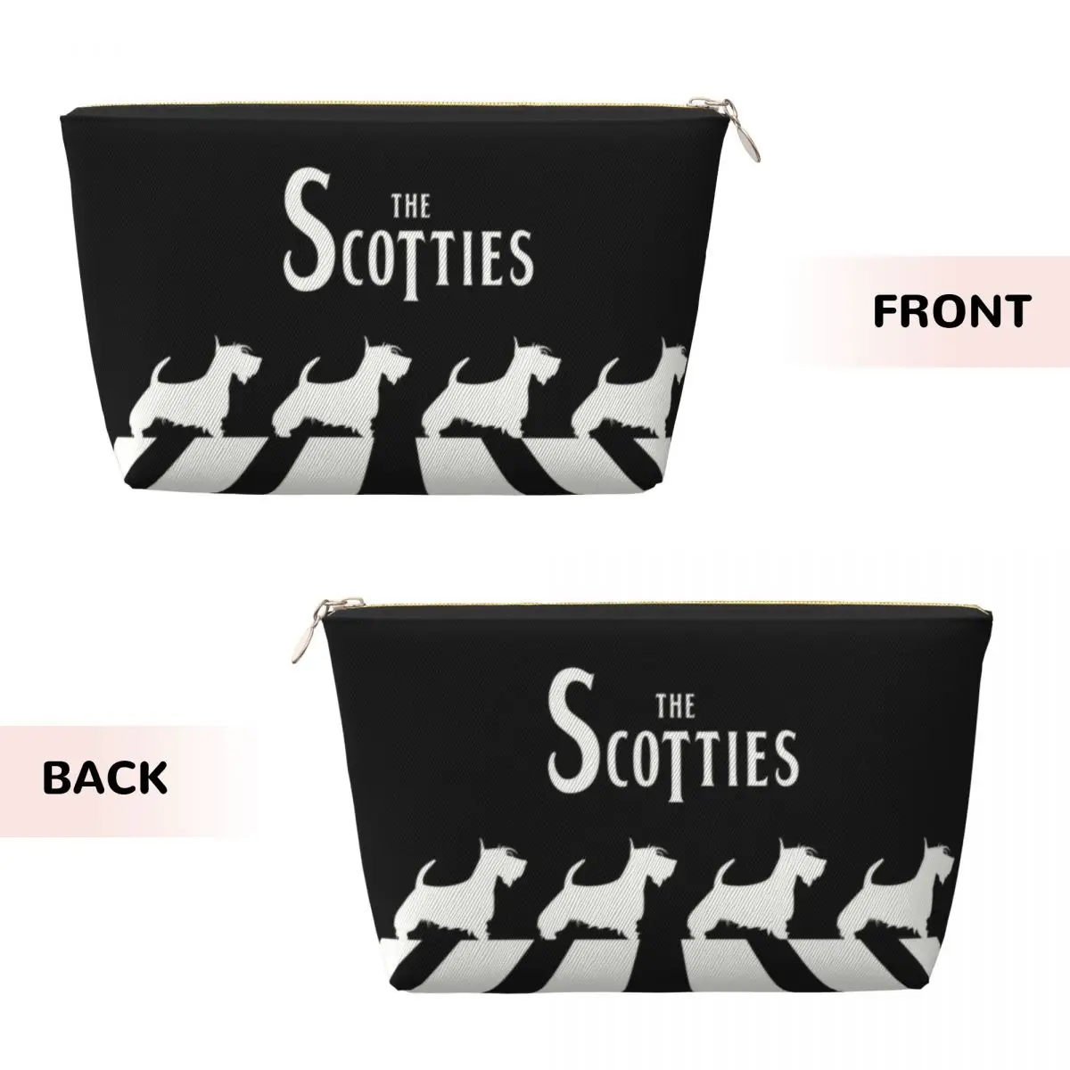 Custom Travel The Scotties Toiletry Bag Cute Scottish Terrier Dog Cosmetic Makeup Organizer  Beauty Storage Dopp Kit Box