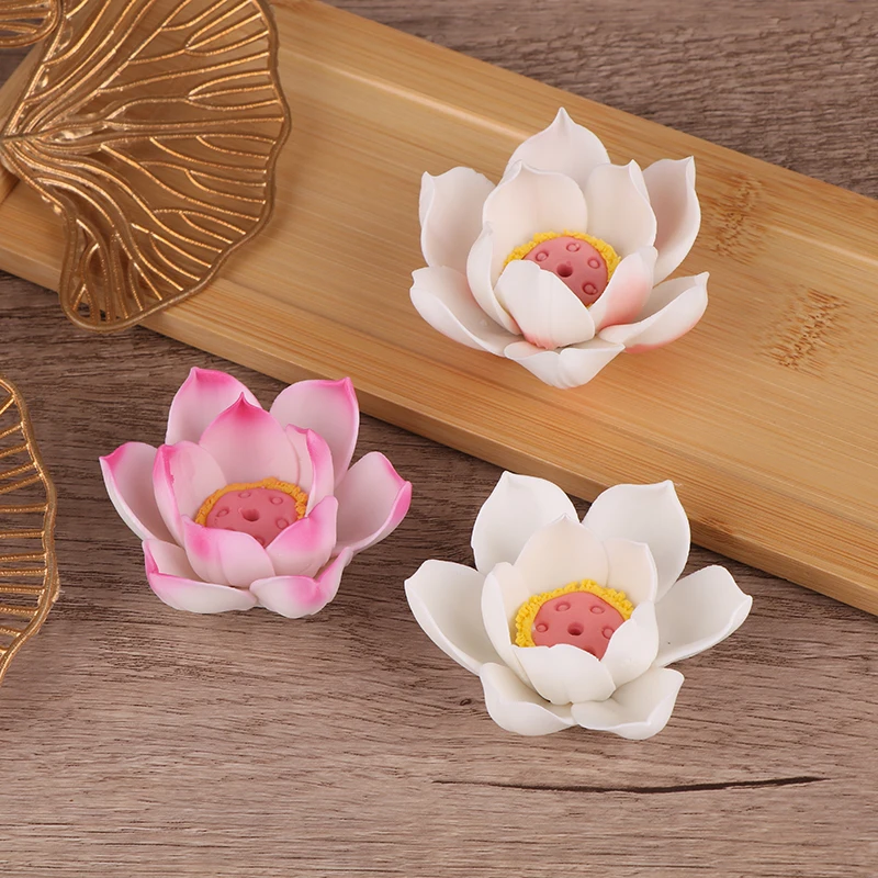 Ceramic Lotus Incense Burner Home Decor Incense Burner Stick Holder Buddhist Aromatherapy Incense Censer Use In Office Teahouse