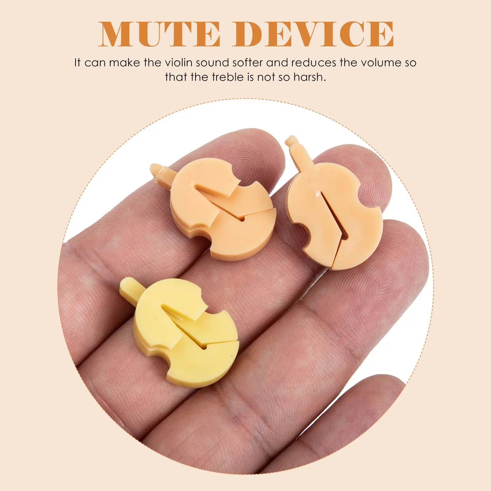 8 Pcs Violin Mute Sound Softeners Fiddle Practice Straighten Noise Reducers Rubber