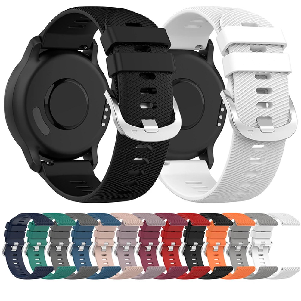 For Garmin VivoMove Trend Watch Band 20mm Silicone Strap Wristband Watchband Replacement Bracelet Spare Parts