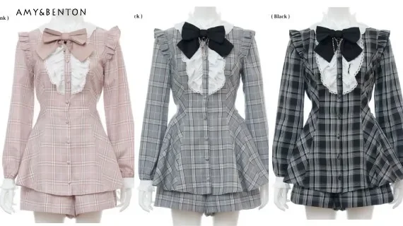 

Japanese SC Suit Mine Series Mass Production 2 Piece Sets Womens Outfits Rojita Lolita Bow Long Sleeve Slim Dress Short Sets