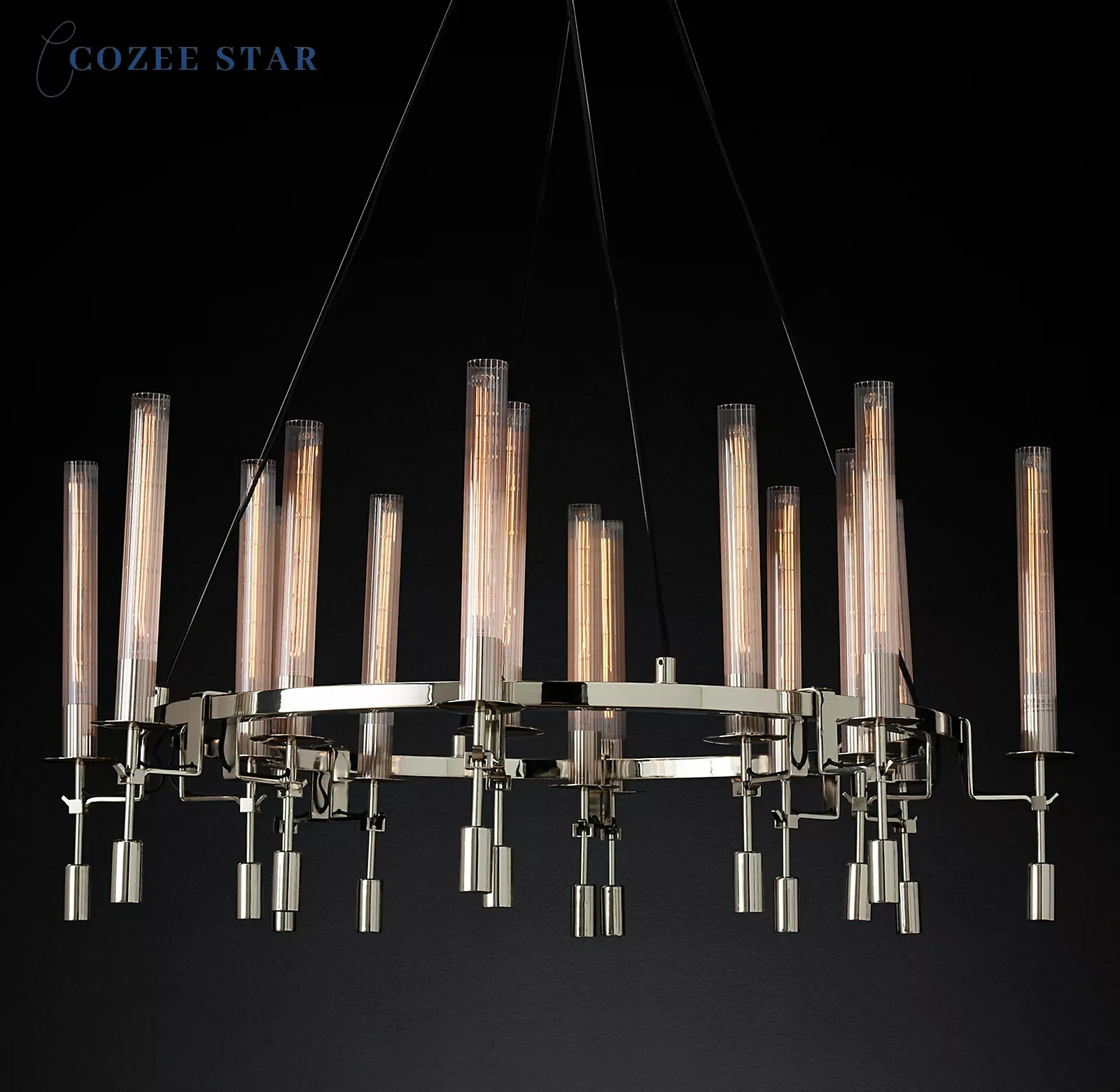 Fontanelle Round Chandelier Modern Glass Chandeliers Lighting Pendant Lights Decoration