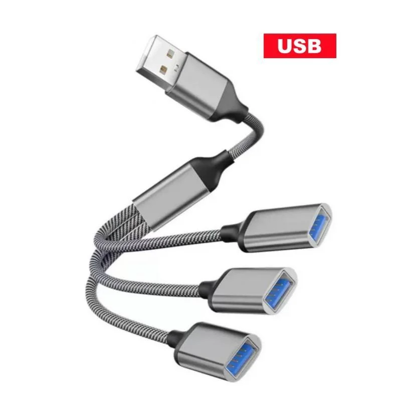 3 In 1 Type C To USB 3 Ports Hub Splitter Portable Multi Port USB Expander Adapter For Laptop Desktop Phone Office Use