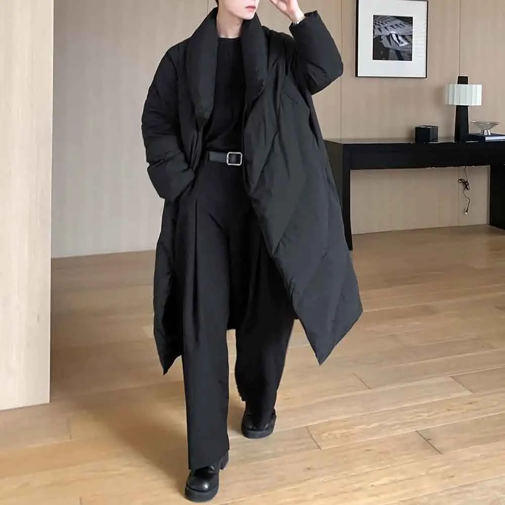 رجل طويل الشتاء القطن وسادة مبطنة عادي الظلام اليومية في الهواء الطلق بلون تنوعا الشباب العصرية ملابس للرجال 2025 جديد