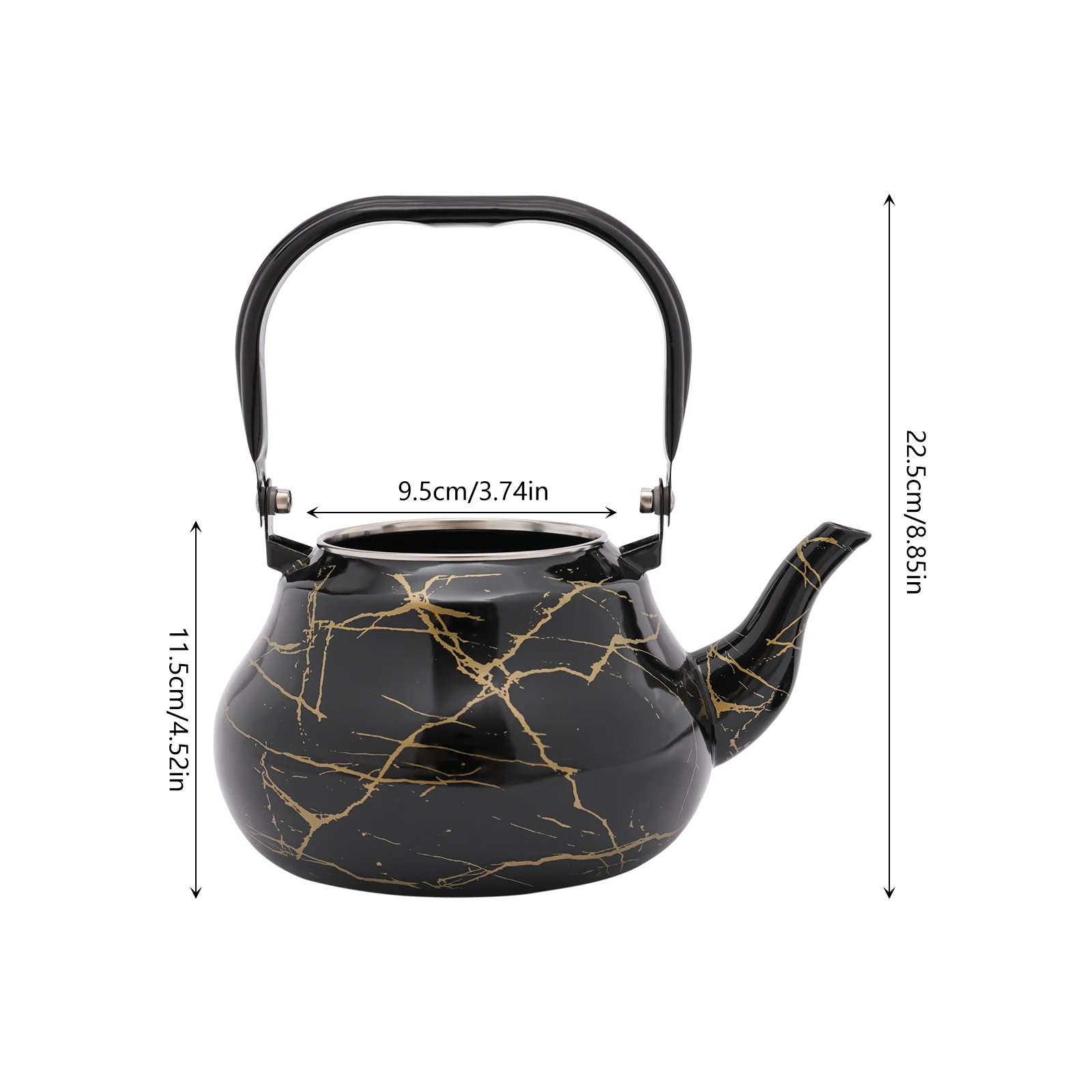 Image 3: Théière en émail, 2 L, pour thé et café