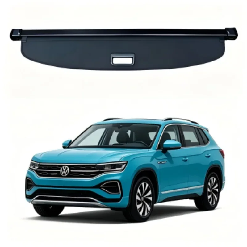 Cargo Cover Trunk Privacy Shade Rear Security Partition Anti-Theft Shield Organizer for VW Tayron 2019-2024