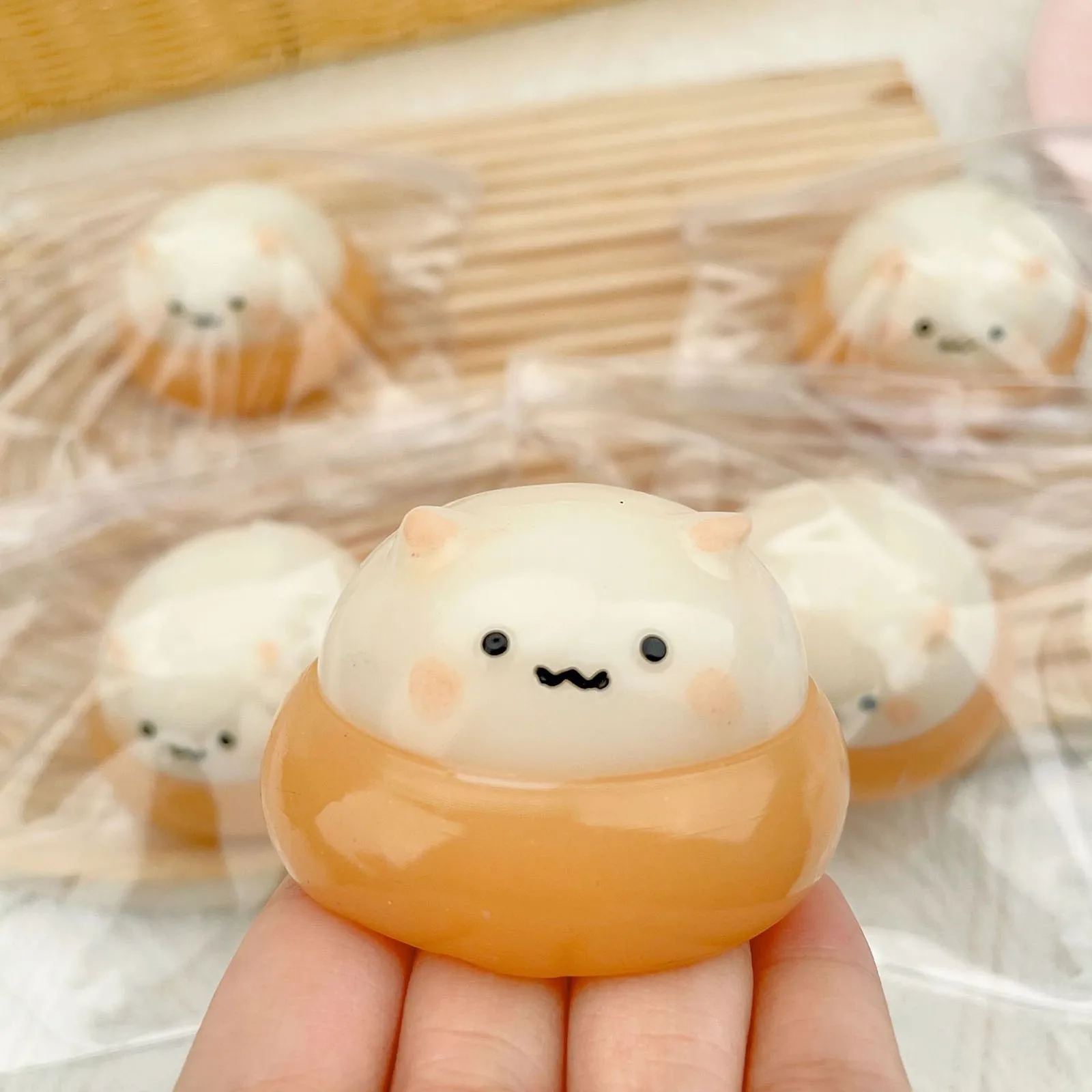 Kawaii Mug Small Hamster Dog Burger Sticky Jelly Feel Pinch Irritability Fingertip Cute Healing Toys Children\'s Squishy Gifts