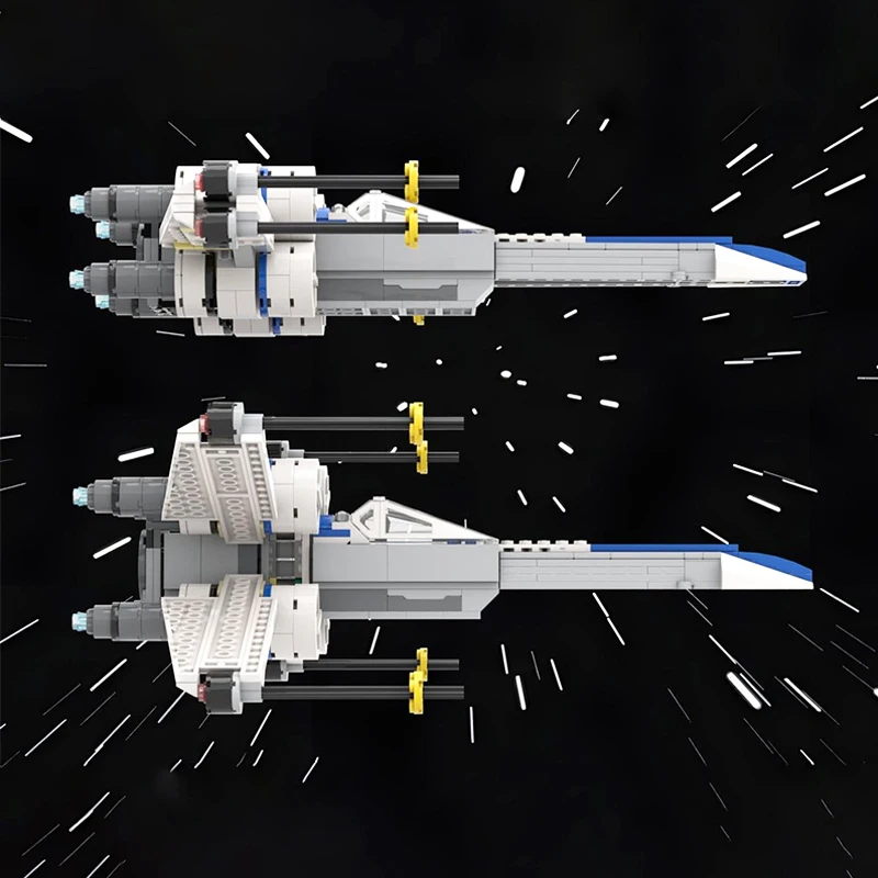 MOC-226402 espaço guerra batalha avião blocos de construção técnicos equipamentos montagem modelo tijolos brinquedos para adultos 496 peças ﻿