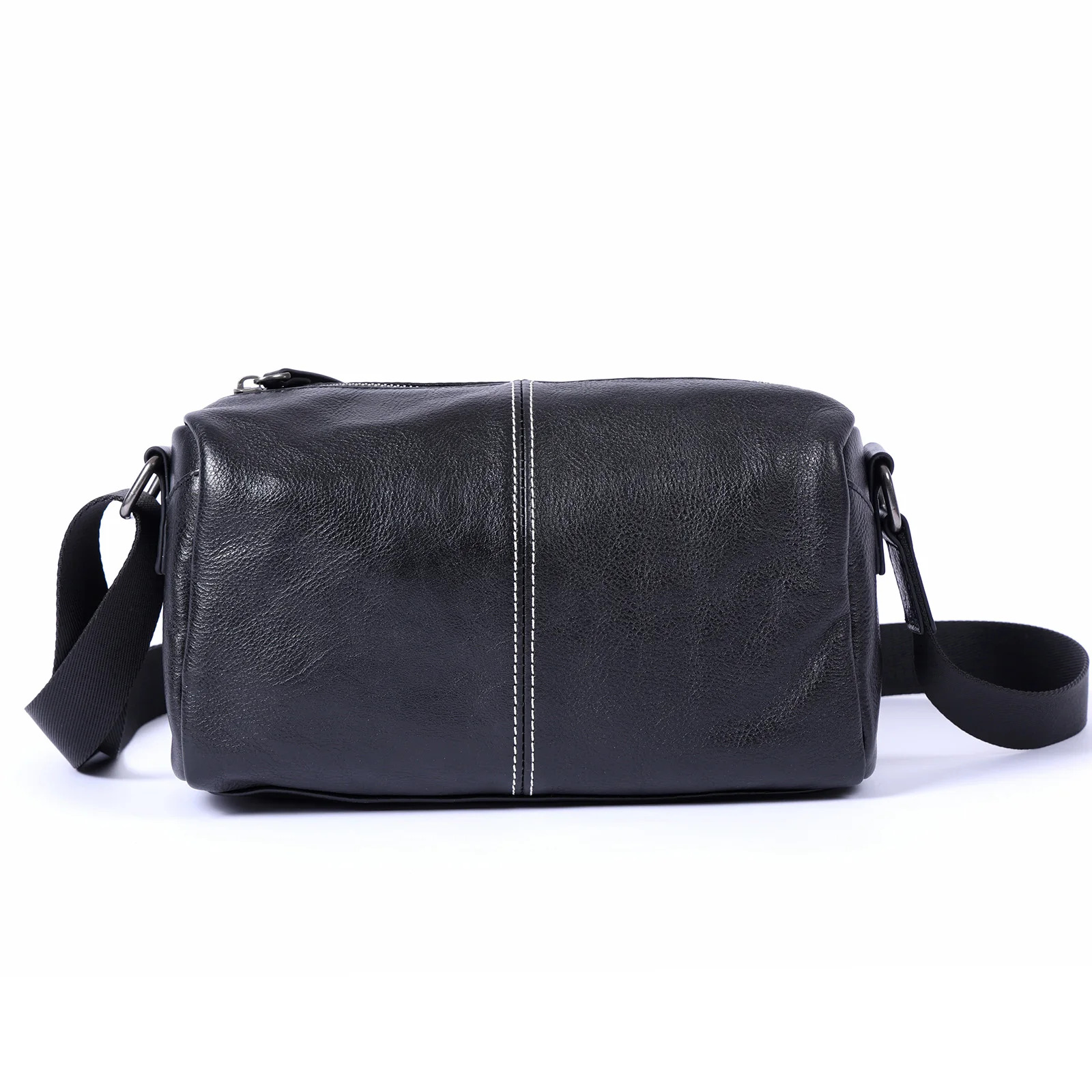 S.WORKER Modische Echtleder-Umhängetasche für Herren, Vollnarbig, Trendige Casual-Crossbody-Tasche, Mini-Umhängetasche für Handy und Schlüssel – Detail 7