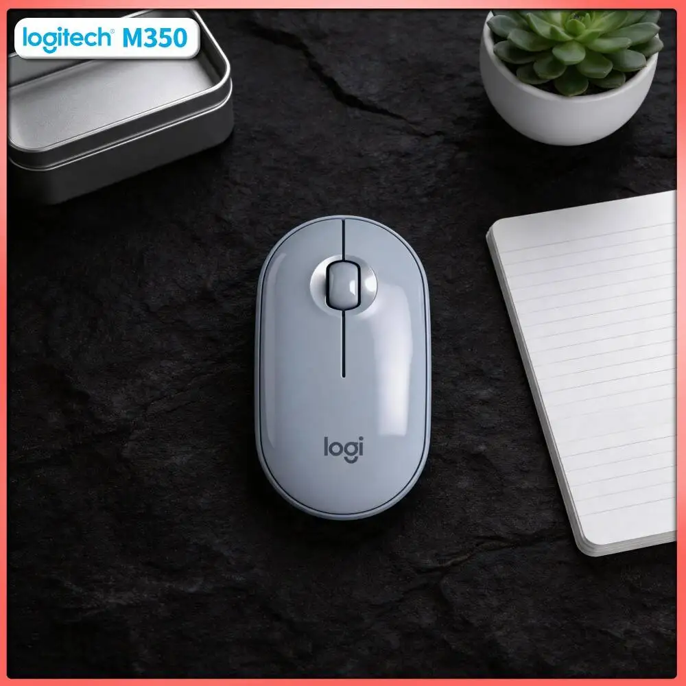 Logitech M350 Wireless Quiet Mouse - Silent Scroll, 10m Range, 18-Month Battery, USB Storage, Eco-Conscious Essential