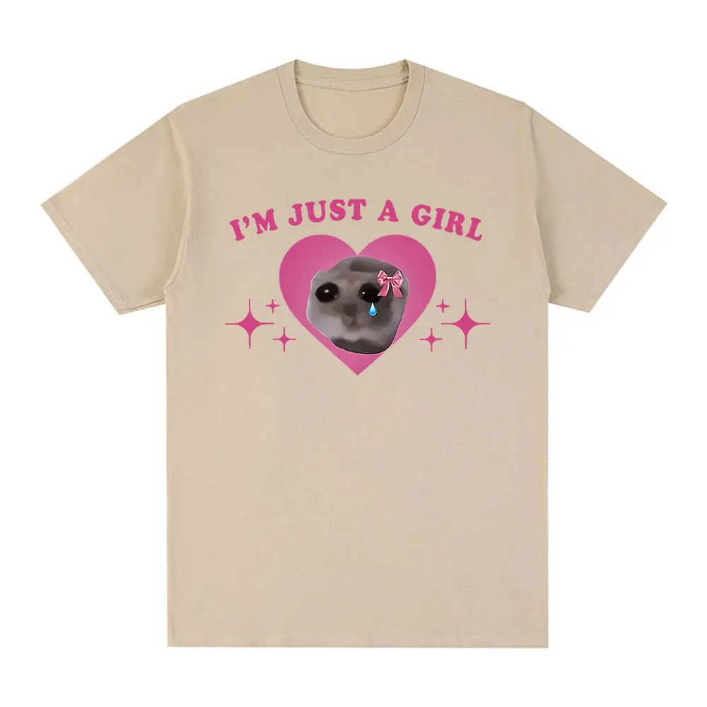 

Футболка Мужская/женская из натурального хлопка, с принтом грустного хомяка, в стиле Харадзюку