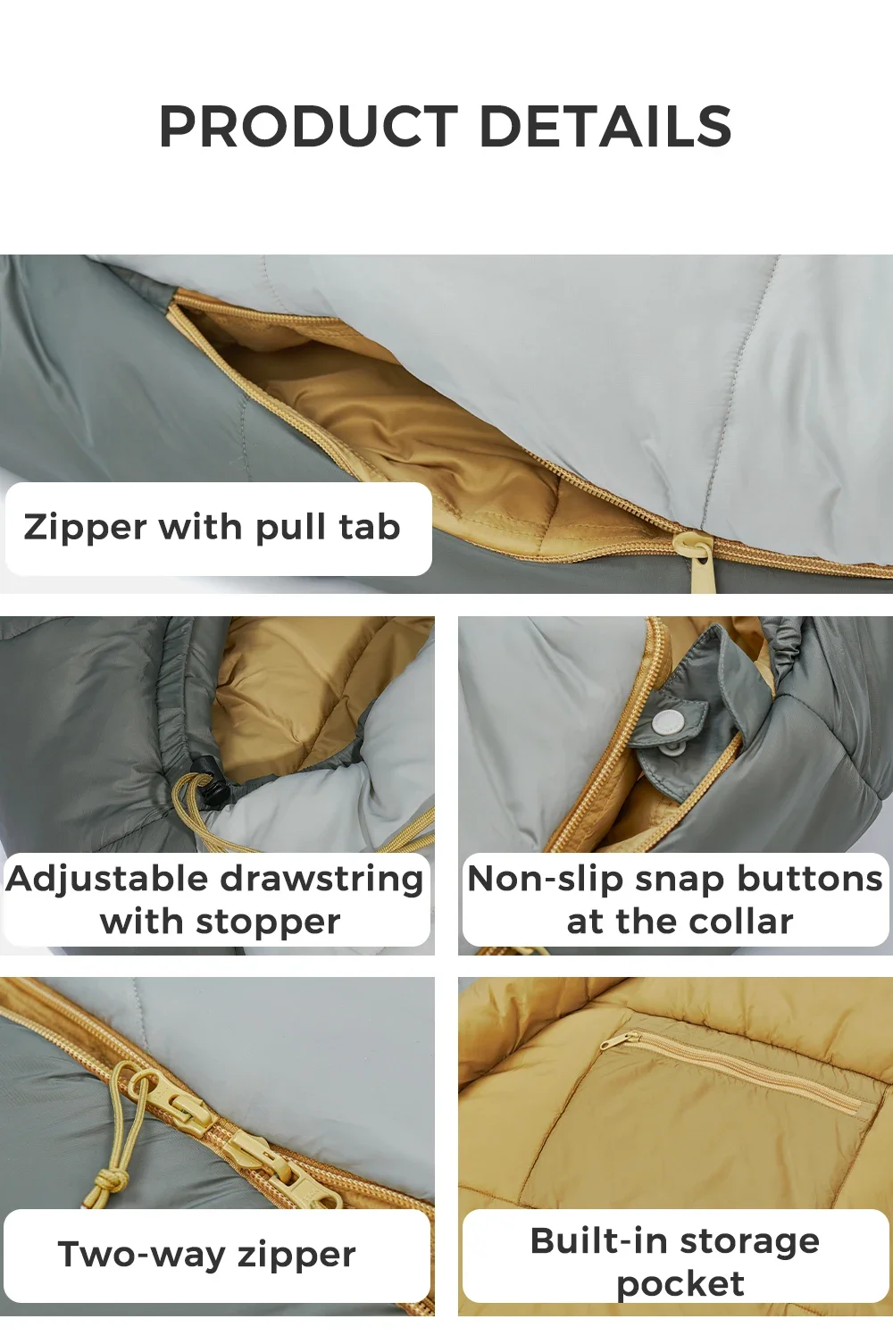 Naturehike Camping Sleeping Bag MJ PRO Ultralight Waterproof Mummy 4 Season Backpacking Sleeping Bags Outdoor Traveling Hiking