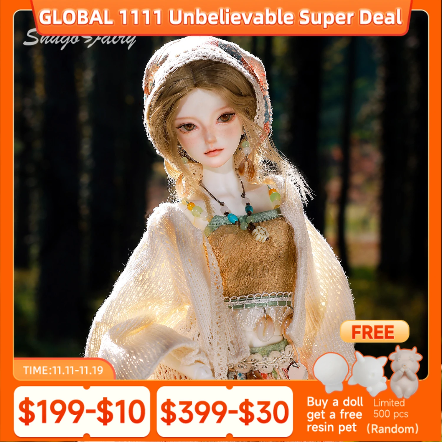 

1/4 кукла BJD Julia E, полный комплект, богемная кукла в стиле лесной девицы, стиль отдыха, ShugaFairy, наряд, оригинальная сменная фигурка одежды