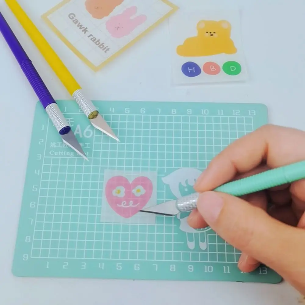 Strumenti Manuali per Riparazione PVC, Banco da Lavoro per Fai-da-Te, Tappetino da Taglio a Griglia A6, Tappetini per Patchwork, Tavola per Incisione, Tavola da Taglio per Carta