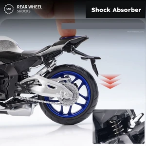 Yamaha Yzf-R1m Toys Children's Motorcycle Model, RMZ City, Diecast Racing Sport, Miniature Collection, Boy Present, 1:12, 2022 8 Main Miniature Motorcycle Sales - №4