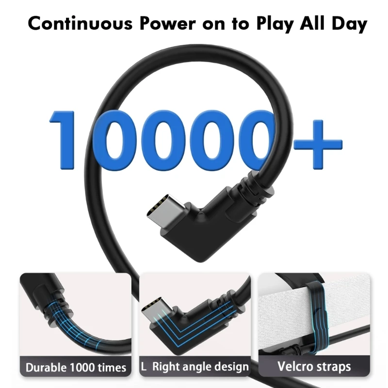 Vrlinkケーブル,2/quest 1/Pico 4 V USB Cタイプケーブル,充電器
