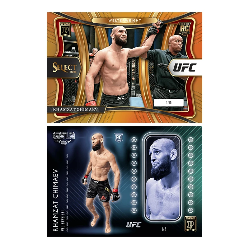 Diy Homemade Panini Select and Prizm UFC Series Khamzat Chimaev Collection Flash Card Toys Gift - view 3