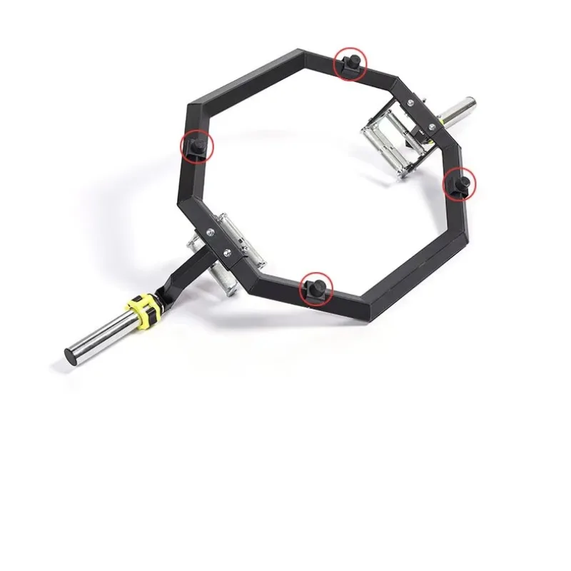 Loaded with 300kg Weightlifting Triceps Bar Multi-handle Hexagonal Barbell Trap Bar with Handle
